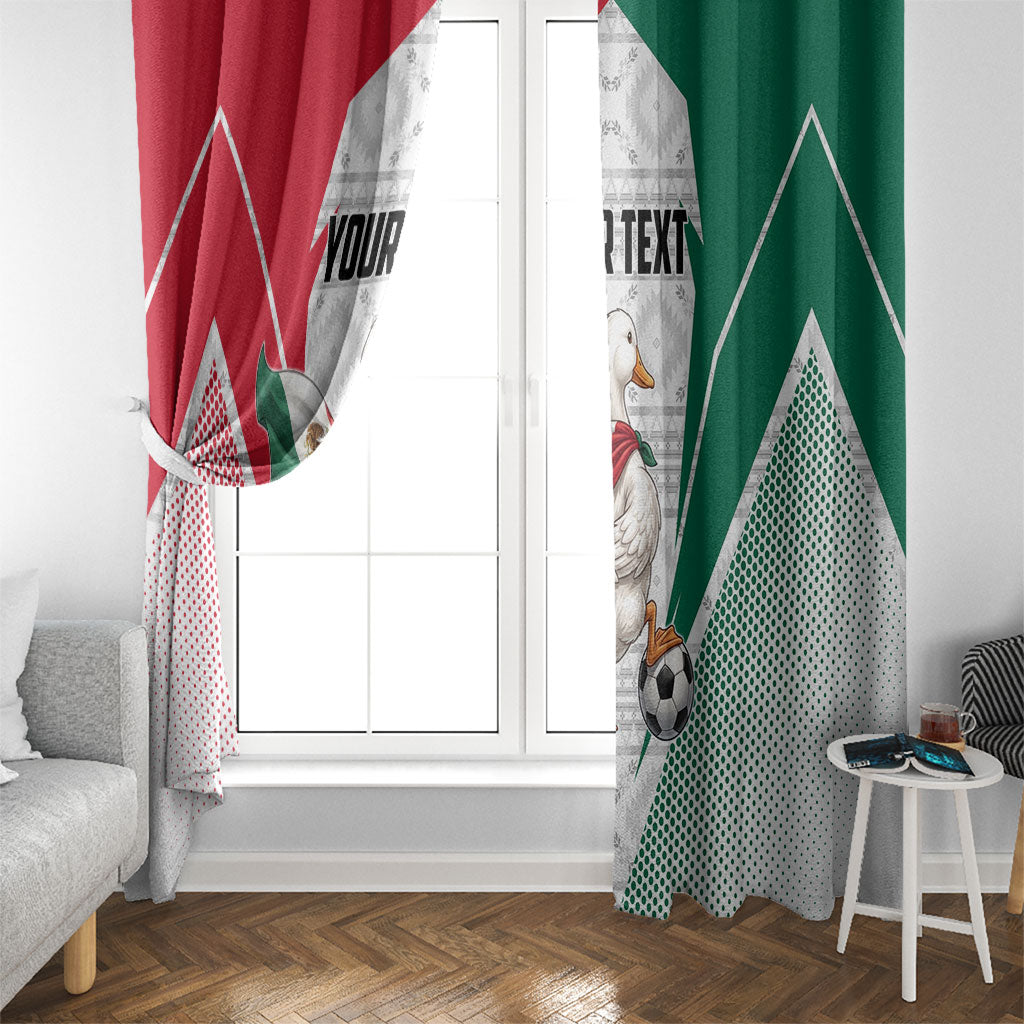 Personalized Mexico Soccer Duck Window Curtain Mexican Flag Cape Soccer Ball