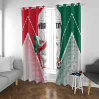 Personalized Mexico Soccer Duck Window Curtain Mexican Flag Cape Soccer Ball