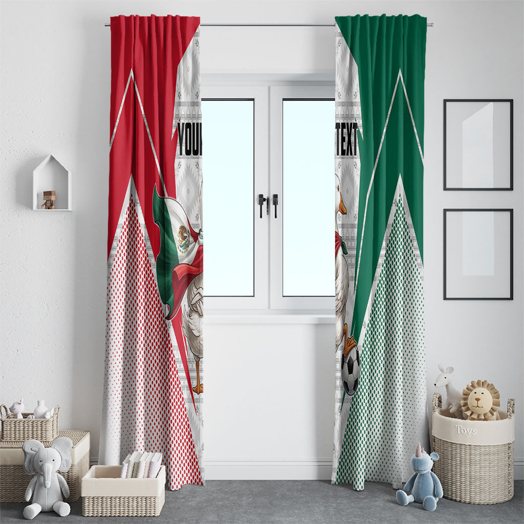 Personalized Mexico Soccer Duck Window Curtain Mexican Flag Cape Soccer Ball