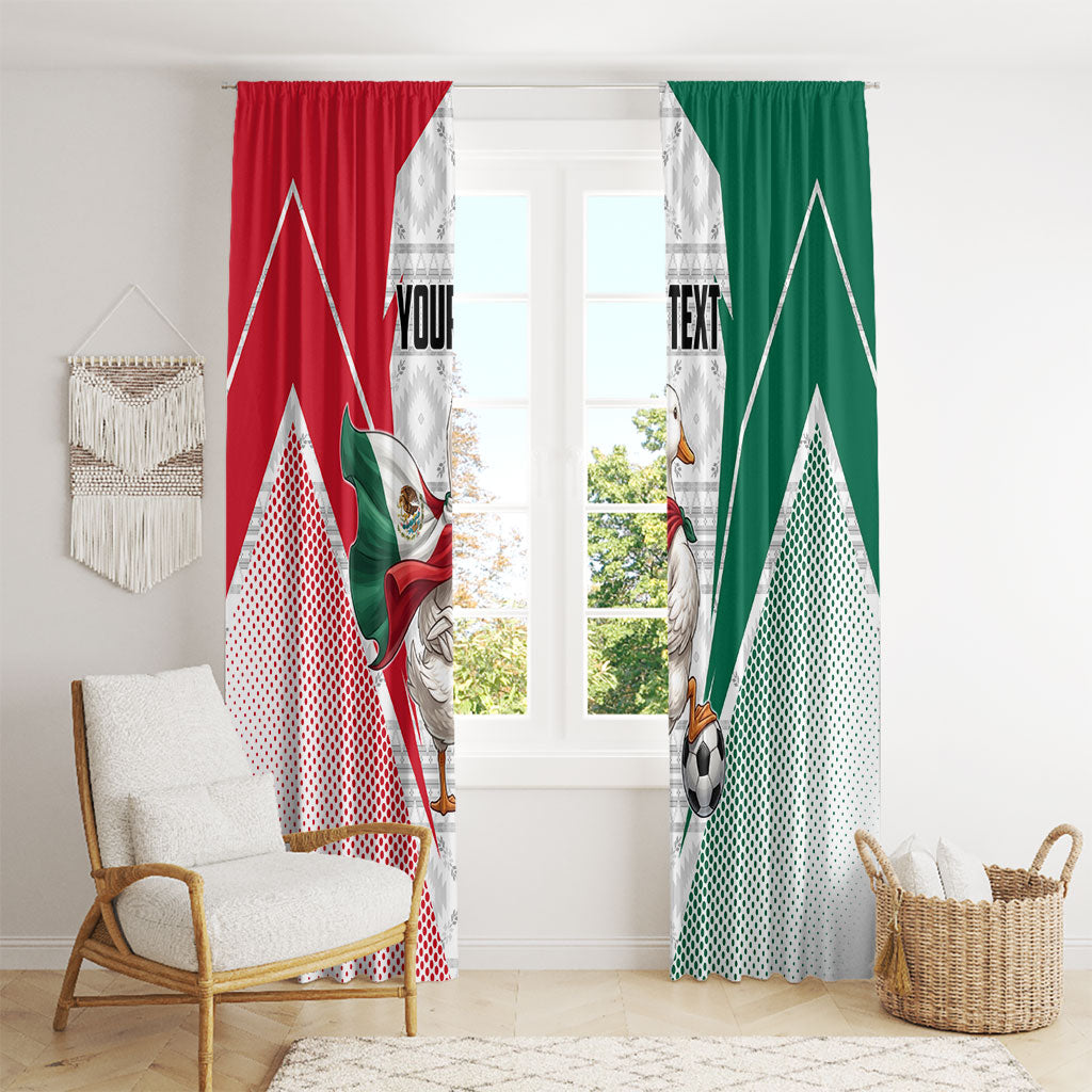 Personalized Mexico Soccer Duck Window Curtain Mexican Flag Cape Soccer Ball