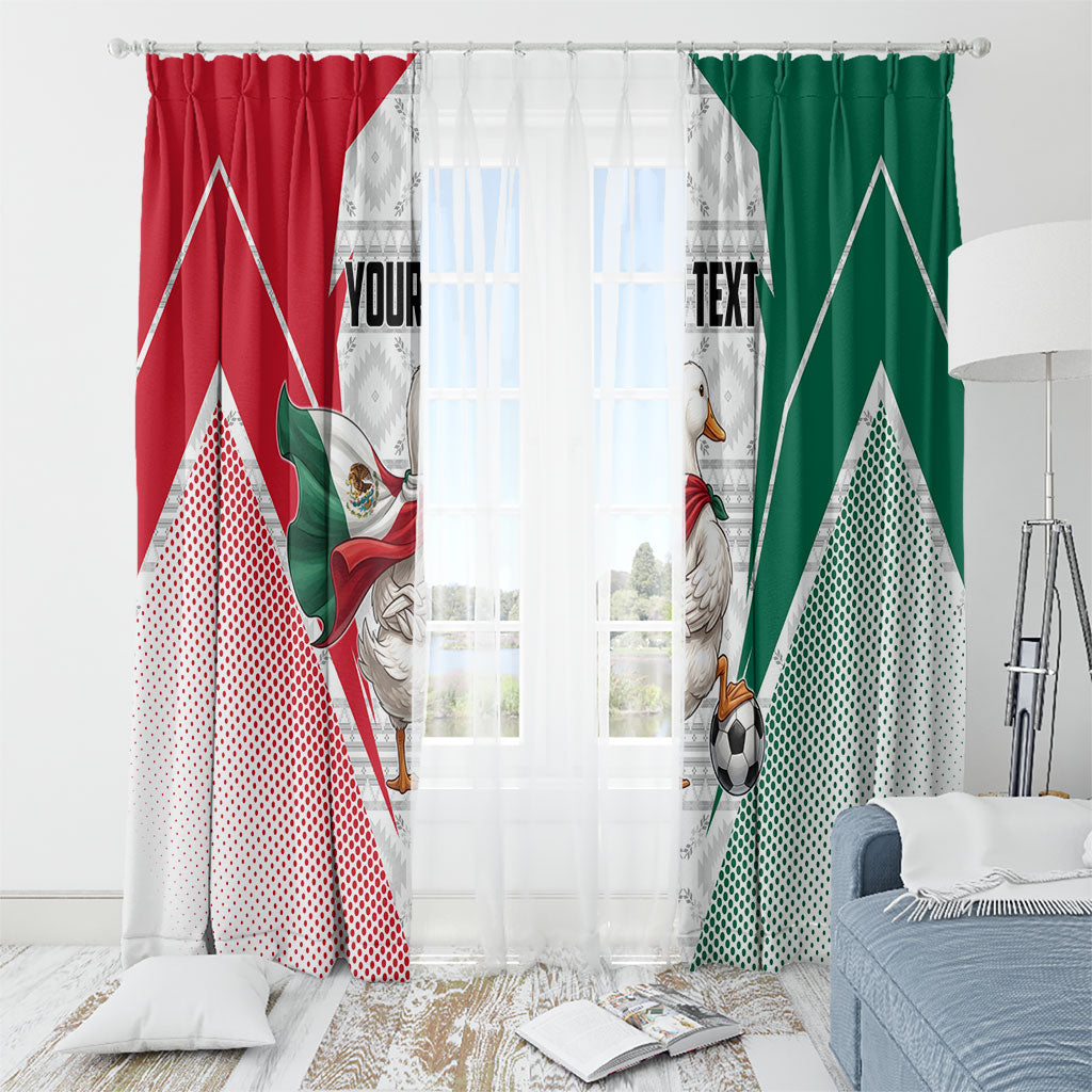 Personalized Mexico Soccer Duck Window Curtain Mexican Flag Cape Soccer Ball