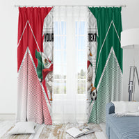 Personalized Mexico Soccer Duck Window Curtain Mexican Flag Cape Soccer Ball