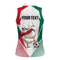 Personalized Mexico Soccer Duck Women Sleeveless Polo Shirt Mexican Flag Cape Soccer Ball