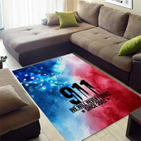 Patriotic 911 Memorial Patriot Day Area Rug American Flag and Bald Eagle - Wonder Print Shop