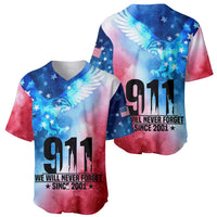 Patriotic 911 Memorial Patriot Day Baseball Jersey American Flag and Bald Eagle - Wonder Print Shop