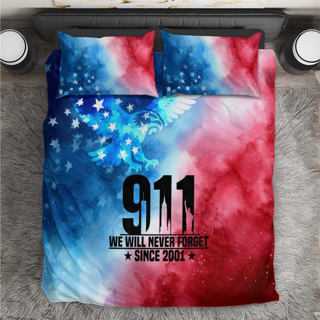Patriotic 911 Memorial Patriot Day Bedding Set American Flag and Bald Eagle - Wonder Print Shop