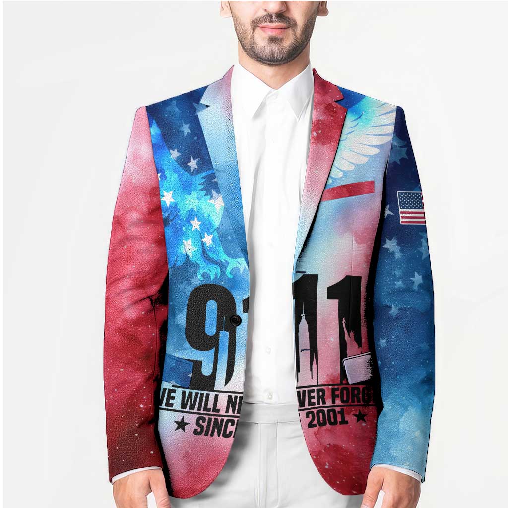 Patriotic 911 Memorial Patriot Day Blazer American Flag and Bald Eagle - Wonder Print Shop
