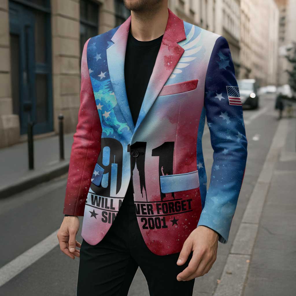 Patriotic 911 Memorial Patriot Day Blazer American Flag and Bald Eagle - Wonder Print Shop