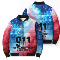 Patriotic 911 Memorial Patriot Day Bomber Puffer Jacket American Flag and Bald Eagle - Wonder Print Shop