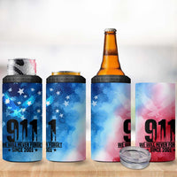 Patriotic 911 Memorial Patriot Day 4 in 1 Can Cooler Tumbler American Flag and Bald Eagle - Wonder Print Shop