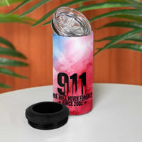 Patriotic 911 Memorial Patriot Day 4 in 1 Can Cooler Tumbler American Flag and Bald Eagle - Wonder Print Shop