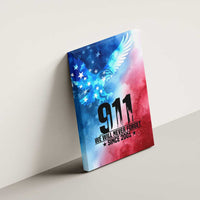 Patriotic 911 Memorial Patriot Day Canvas Wall Art American Flag and Bald Eagle - Wonder Print Shop