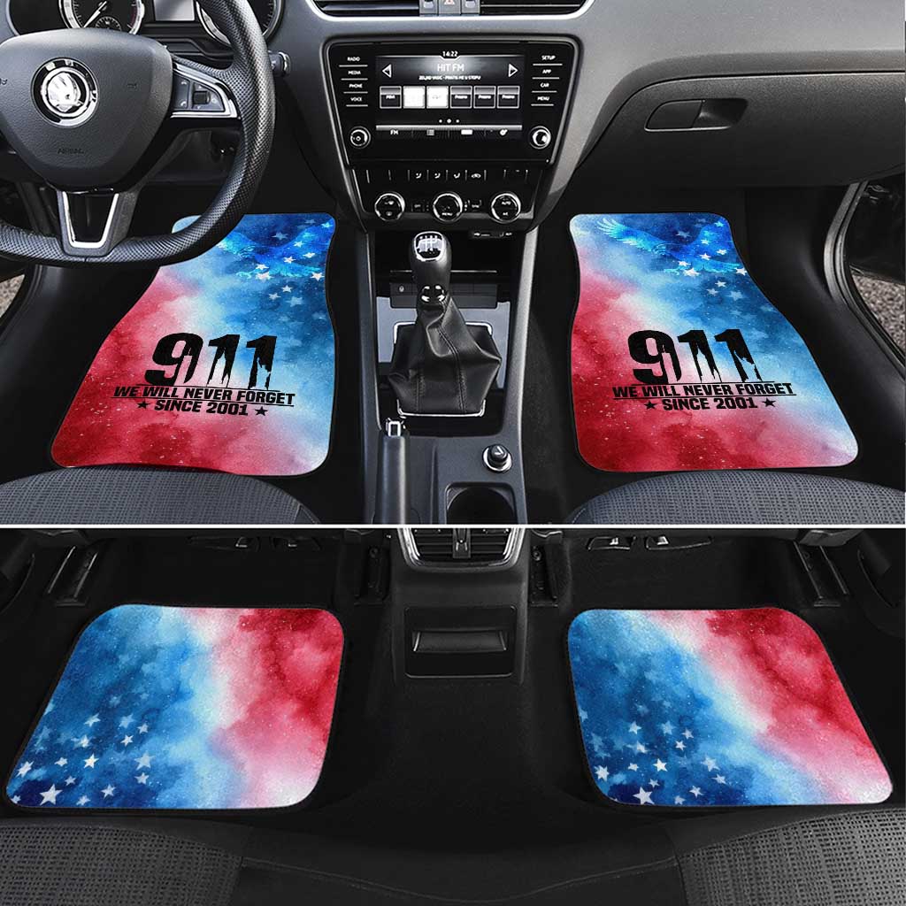 Patriotic 911 Memorial Patriot Day Car Mats American Flag and Bald Eagle - Wonder Print Shop
