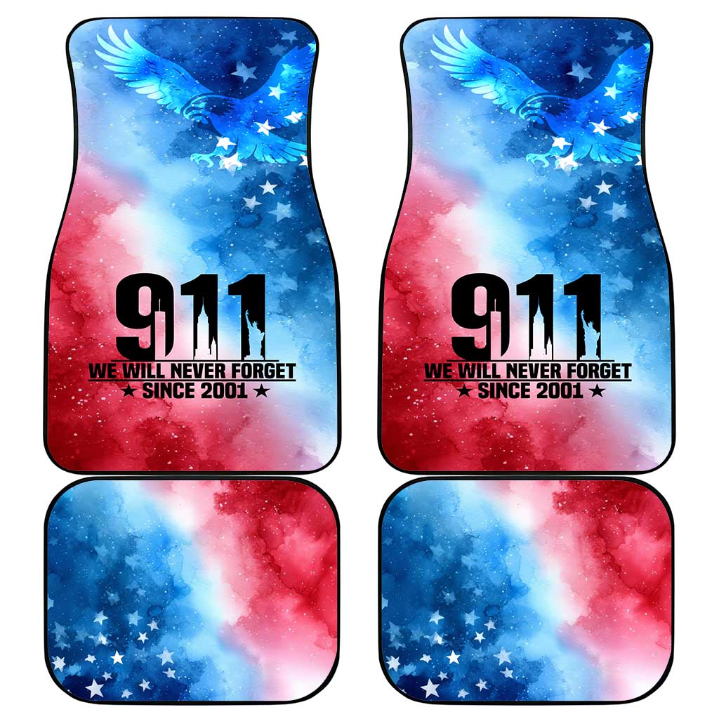 Patriotic 911 Memorial Patriot Day Car Mats American Flag and Bald Eagle - Wonder Print Shop