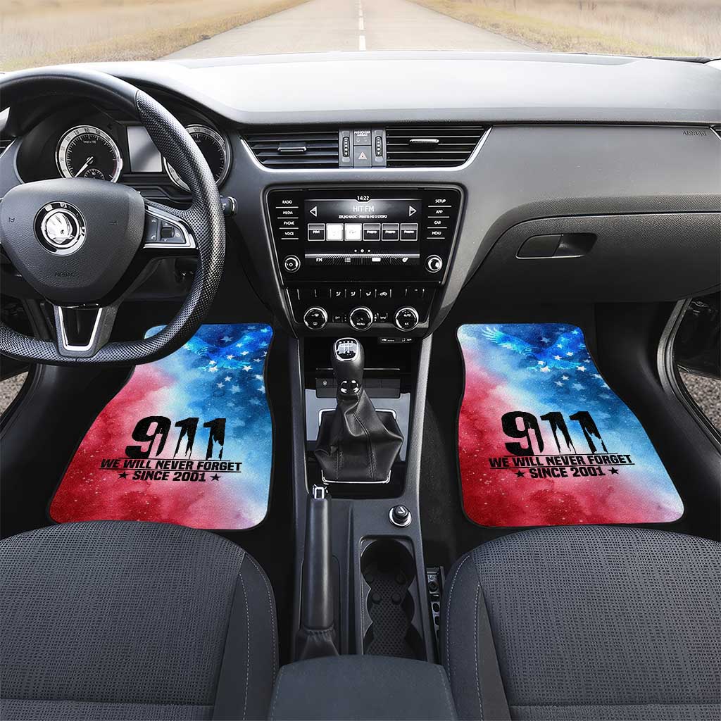 Patriotic 911 Memorial Patriot Day Car Mats American Flag and Bald Eagle - Wonder Print Shop
