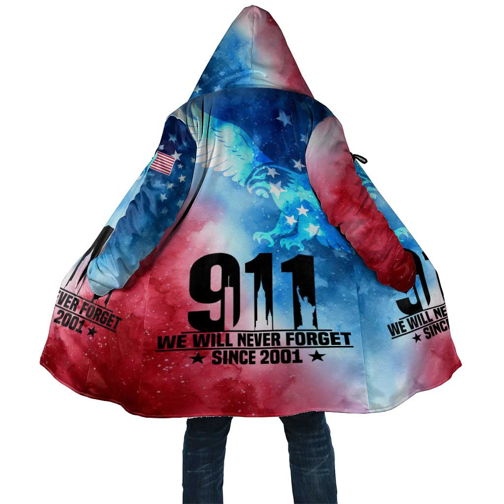Patriotic 911 Memorial Patriot Day Cloak American Flag and Bald Eagle - Wonder Print Shop