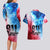 Patriotic 911 Memorial Patriot Day Couples Matching Long Sleeve Bodycon Dress and Hawaiian Shirt American Flag and Bald Eagle - Wonder Print Shop