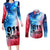 Patriotic 911 Memorial Patriot Day Couples Matching Long Sleeve Bodycon Dress and Long Sleeve Button Shirt American Flag and Bald Eagle - Wonder Print Shop