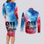 Patriotic 911 Memorial Patriot Day Couples Matching Long Sleeve Bodycon Dress and Long Sleeve Button Shirt American Flag and Bald Eagle - Wonder Print Shop