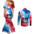 Patriotic 911 Memorial Patriot Day Couples Matching Mermaid Dress and Long Sleeve Button Shirt American Flag and Bald Eagle - Wonder Print Shop