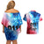 Patriotic 911 Memorial Patriot Day Couples Matching Off Shoulder Short Dress and Hawaiian Shirt American Flag and Bald Eagle - Wonder Print Shop