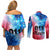 Patriotic 911 Memorial Patriot Day Couples Matching Off Shoulder Short Dress and Long Sleeve Button Shirt American Flag and Bald Eagle - Wonder Print Shop