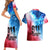 Patriotic 911 Memorial Patriot Day Couples Matching Short Sleeve Bodycon Dress and Hawaiian Shirt American Flag and Bald Eagle - Wonder Print Shop