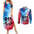 Patriotic 911 Memorial Patriot Day Couples Matching Summer Maxi Dress and Long Sleeve Button Shirt American Flag and Bald Eagle - Wonder Print Shop