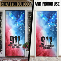 Patriotic 911 Memorial Patriot Day Door Cover American Flag and Bald Eagle - Wonder Print Shop