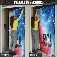 Patriotic 911 Memorial Patriot Day Door Cover American Flag and Bald Eagle - Wonder Print Shop