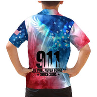 Patriotic 911 Memorial Patriot Day Family Matching Mermaid Dress and Hawaiian Shirt American Flag and Bald Eagle - Wonder Print Shop