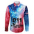 Patriotic 911 Memorial Patriot Day Family Matching Mermaid Dress and Hawaiian Shirt American Flag and Bald Eagle - Wonder Print Shop