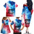 Patriotic 911 Memorial Patriot Day Family Matching Off The Shoulder Long Sleeve Dress and Hawaiian Shirt American Flag and Bald Eagle - Wonder Print Shop