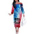 Patriotic 911 Memorial Patriot Day Family Matching Off The Shoulder Long Sleeve Dress and Hawaiian Shirt American Flag and Bald Eagle - Wonder Print Shop