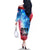 Patriotic 911 Memorial Patriot Day Family Matching Off The Shoulder Long Sleeve Dress and Hawaiian Shirt American Flag and Bald Eagle - Wonder Print Shop