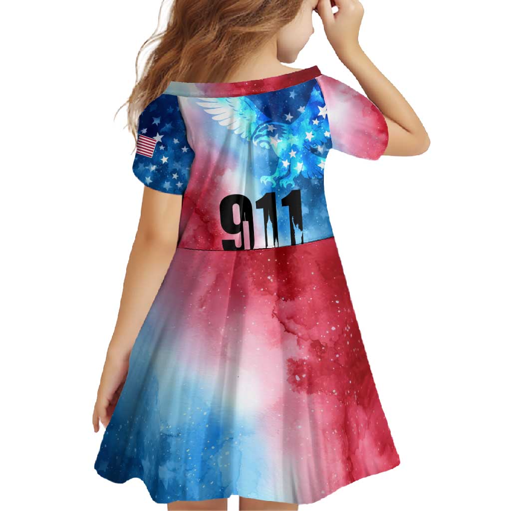 Patriotic 911 Memorial Patriot Day Family Matching Off Shoulder Maxi Dress and Hawaiian Shirt American Flag and Bald Eagle - Wonder Print Shop