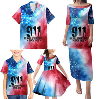 Patriotic 911 Memorial Patriot Day Family Matching Puletasi and Hawaiian Shirt American Flag and Bald Eagle - Wonder Print Shop
