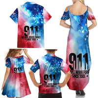 Patriotic 911 Memorial Patriot Day Family Matching Summer Maxi Dress and Hawaiian Shirt American Flag and Bald Eagle - Wonder Print Shop