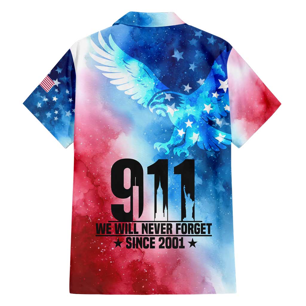 Patriotic 911 Memorial Patriot Day Family Matching Tank Maxi Dress and Hawaiian Shirt American Flag and Bald Eagle - Wonder Print Shop