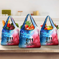 Patriotic 911 Memorial Patriot Day Grocery Bag American Flag and Bald Eagle - Wonder Print Shop