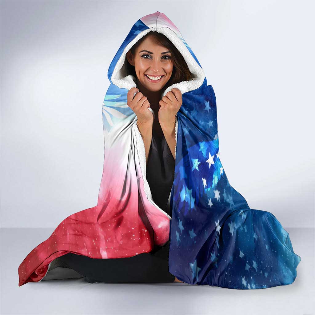 Patriotic 911 Memorial Patriot Day Hooded Blanket American Flag and Bald Eagle - Wonder Print Shop