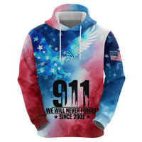 Patriotic 911 Memorial Patriot Day Hoodie American Flag and Bald Eagle - Wonder Print Shop
