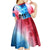 Patriotic 911 Memorial Patriot Day Kid Short Sleeve Dress American Flag and Bald Eagle - Wonder Print Shop