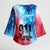 Patriotic 911 Memorial Patriot Day Kimono Sleeve Blouse American Flag and Bald Eagle - Wonder Print Shop