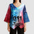 Patriotic 911 Memorial Patriot Day Kimono Sleeve Blouse American Flag and Bald Eagle - Wonder Print Shop