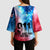Patriotic 911 Memorial Patriot Day Kimono Sleeve Blouse American Flag and Bald Eagle - Wonder Print Shop