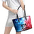 Patriotic 911 Memorial Patriot Day Leather Tote Bag American Flag and Bald Eagle - Wonder Print Shop