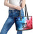 Patriotic 911 Memorial Patriot Day Leather Tote Bag American Flag and Bald Eagle - Wonder Print Shop