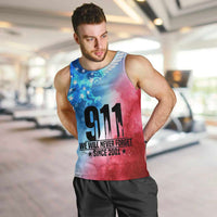 Patriotic 911 Memorial Patriot Day Men Tank Top American Flag and Bald Eagle - Wonder Print Shop