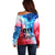 Patriotic 911 Memorial Patriot Day Off Shoulder Sweater American Flag and Bald Eagle - Wonder Print Shop
